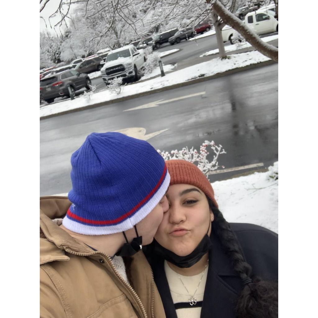 Seeing some snow on our last day of the trip!