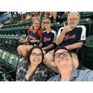 Tigers game with family, July 2023