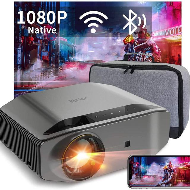 5G WiFi Bluetooth Projector, Artlii Energon 2 Outdoor Projector Support 4K, 340 ANSI Lumen 250" Display, KeystoneZoom, Full HD Native 1080P Projector Compatible w/ TV Stick, iOS, Android, PS5