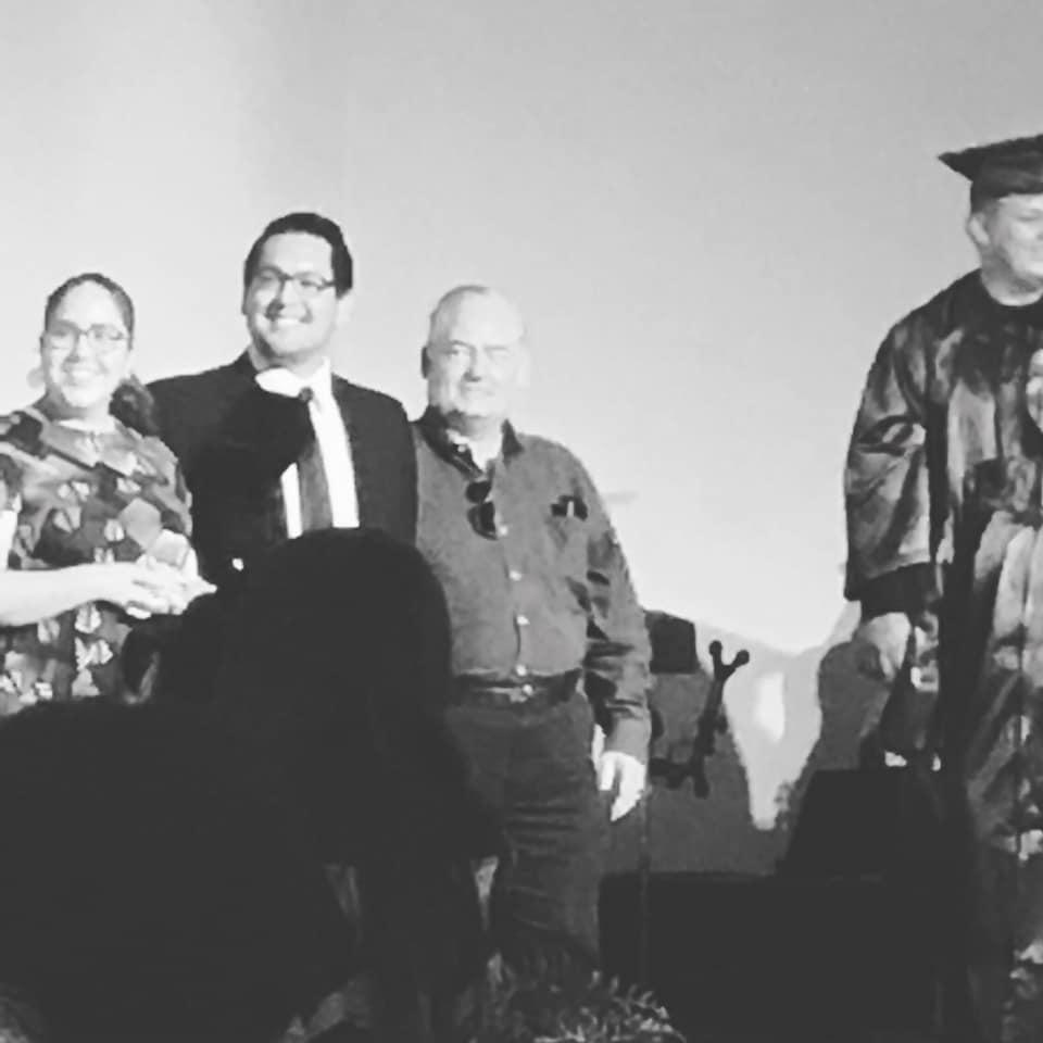 Isaac at his first graduation ceremony as a middle school and high school TEACHER! (May, 2019)