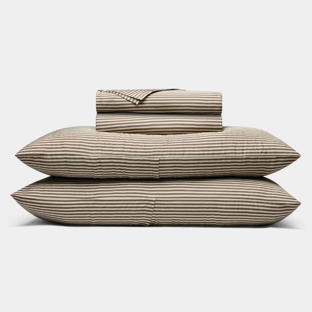 Bamboo Sheet Set - Classic Stripe in Ebony /King