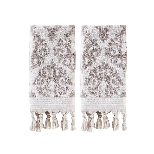 SKL Home by Saturday Knight Ltd. Mirage Fringe 2 Pc Hand Towel Set, Taupe