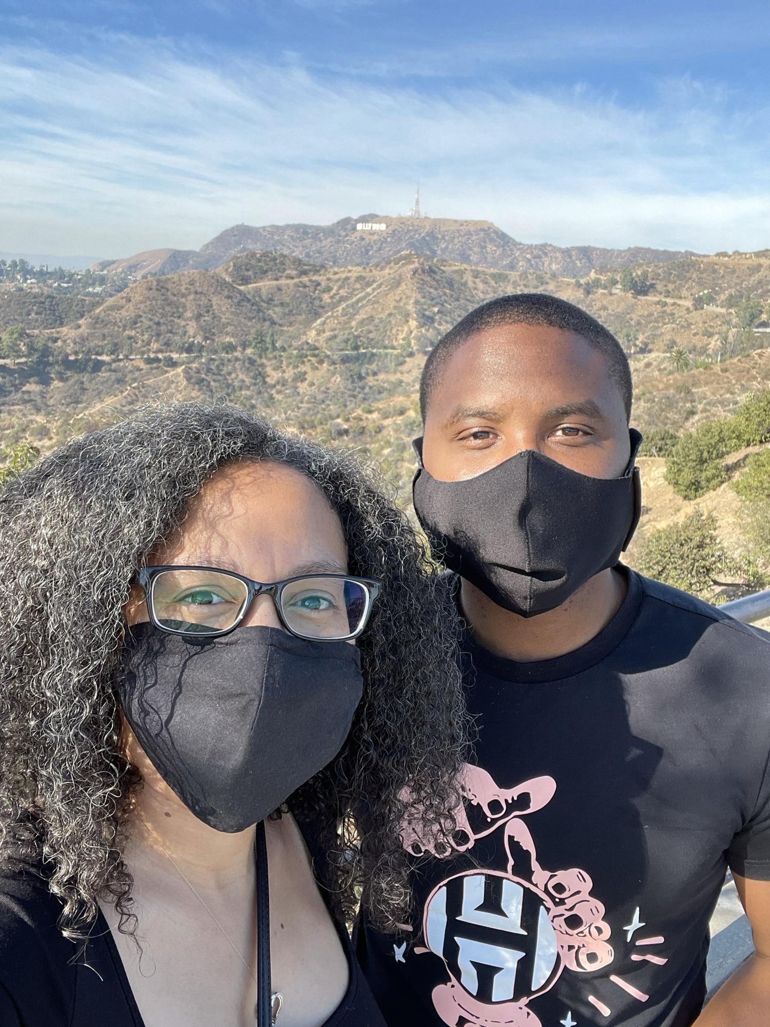 December 2020 at the Hollywood sign.