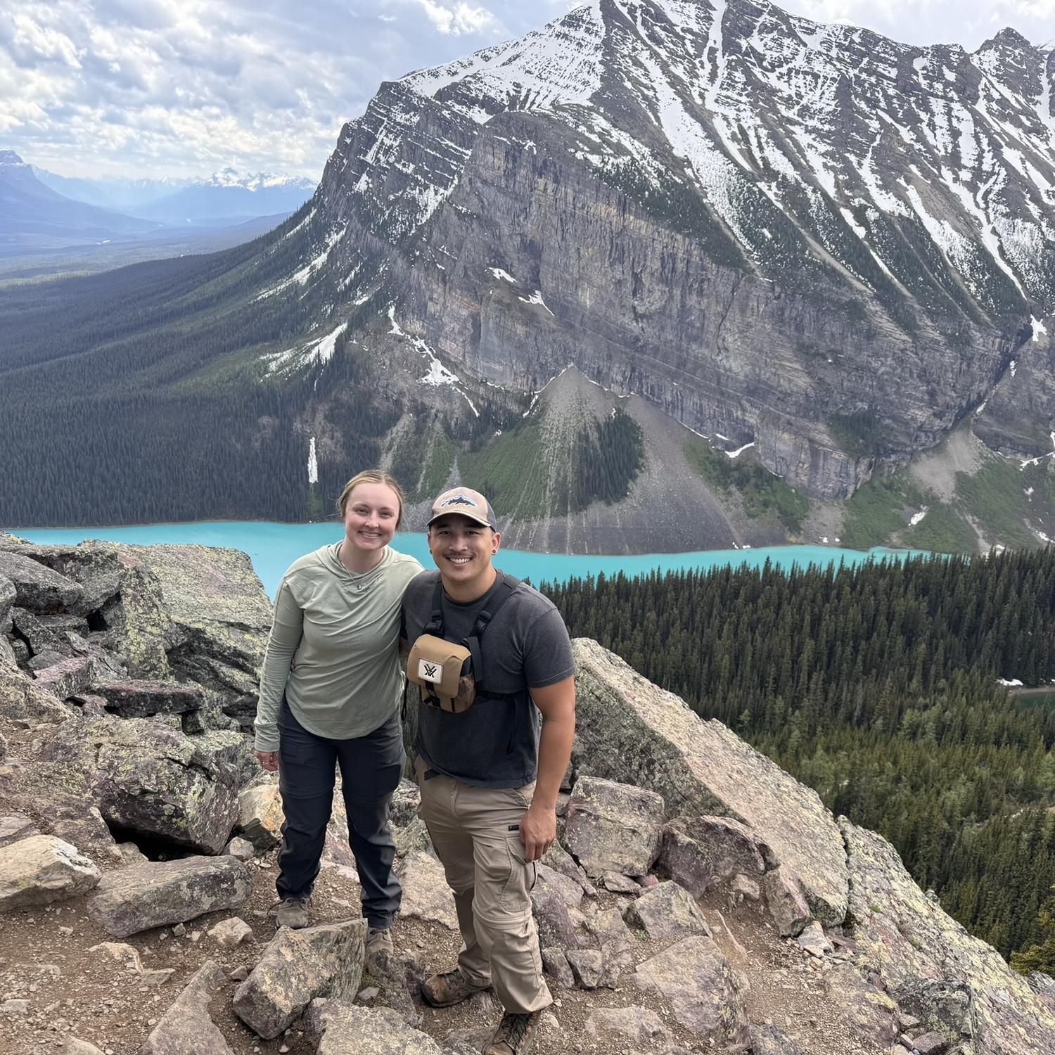 Little Bee Hive trail at Lake Louise in Banff, Canada.