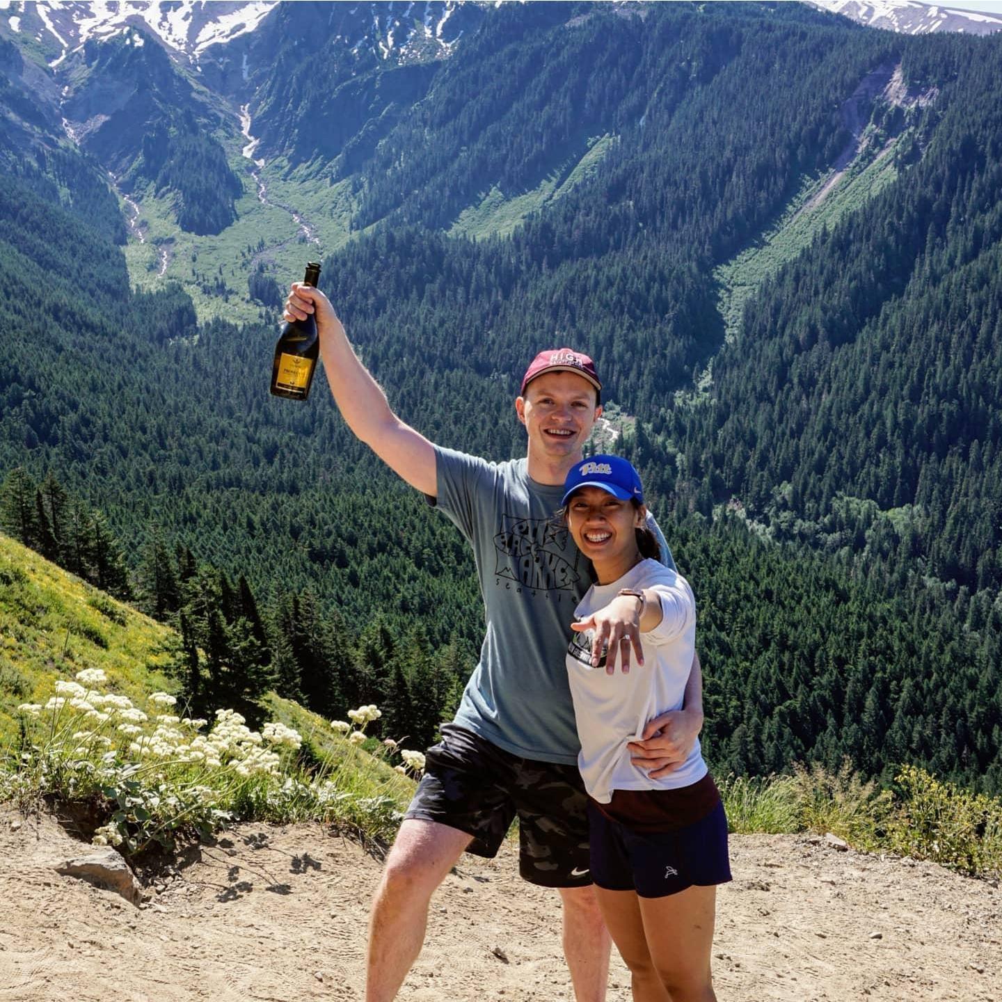 Casual hiking adventure during our trip to Portland where he had a surprise waiting for me