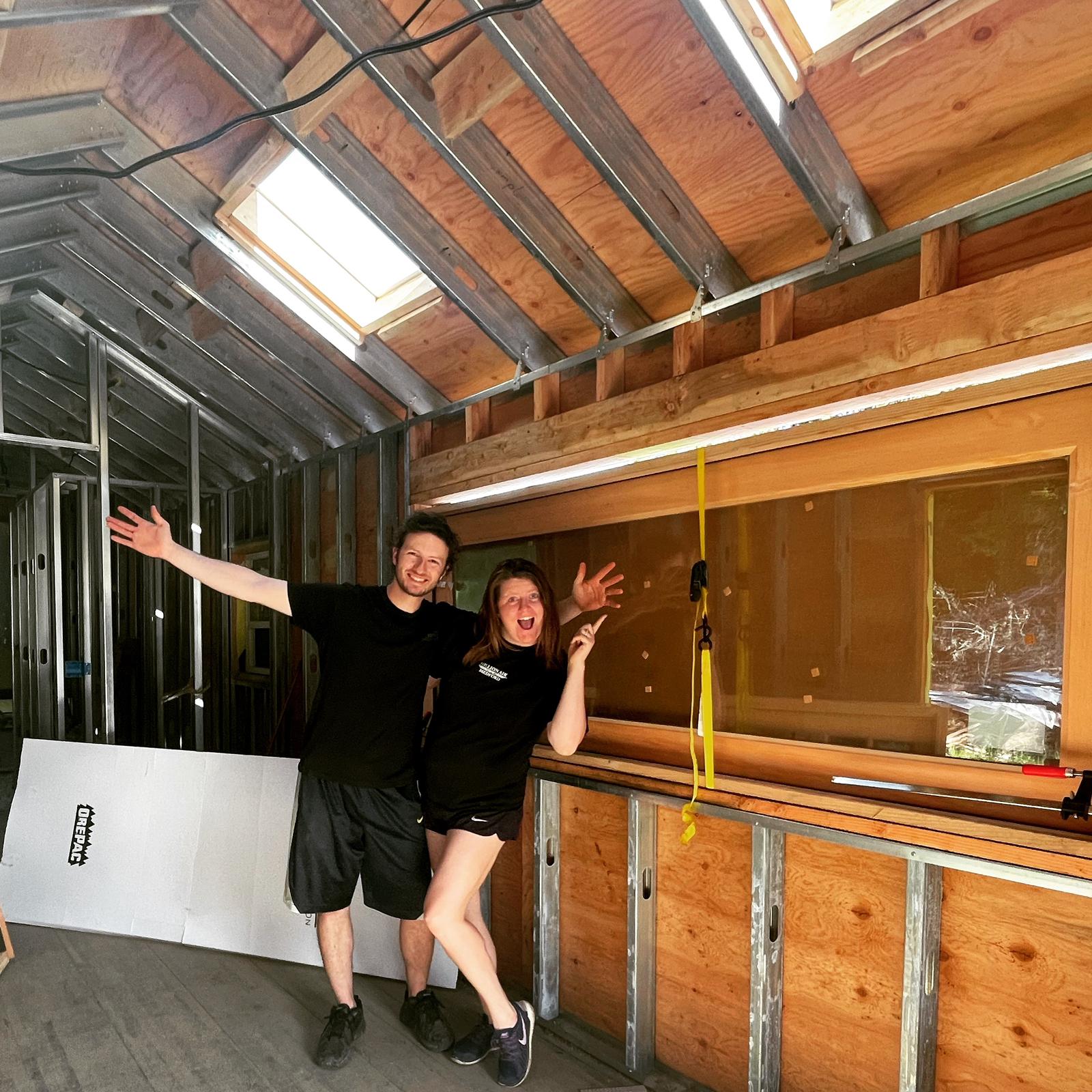 May- we started putting in the big windows in Tiny Doug.