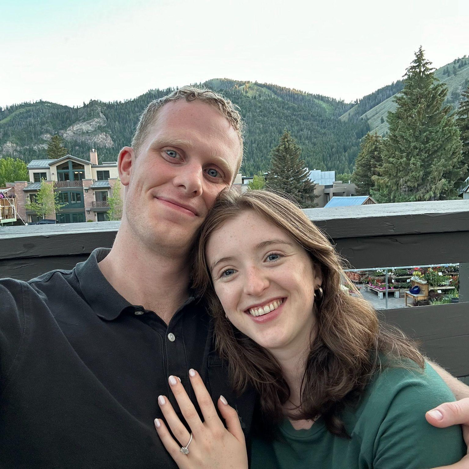 Chill night at a brewery in Ketchum ID the night after we got engaged