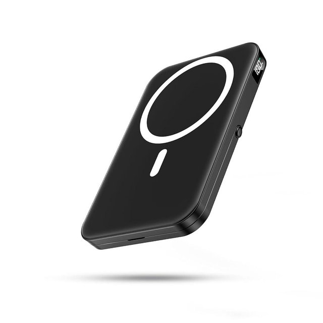 Portable Charger for Magsafe Battery Pack,10000mAh Power Bank with Foldable Stand,Travel Essential PD 22.5W Fast Charge,Magnetic Charge Wireless Charger for iPhone 17/16/15/14/13/12 Series–Black