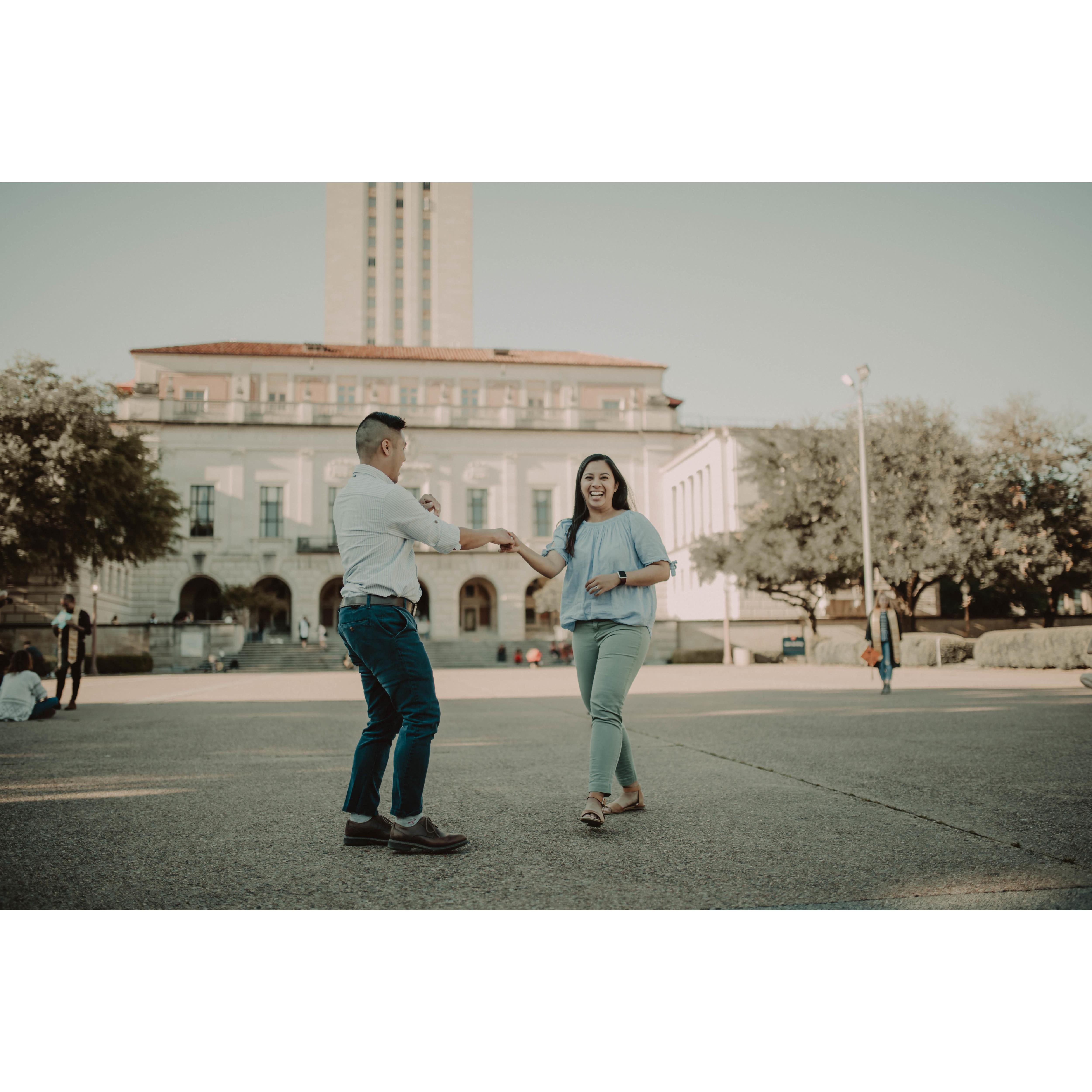 We love swing dancing! Just like our dance steps, our lives also go together on the same rhythm.