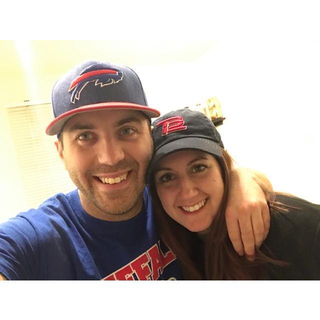 Steff was with Tim on one of the happiest moments of his life... the night the Buffalo Bills ended their 17 year playoff drought. (Dec. 2017)