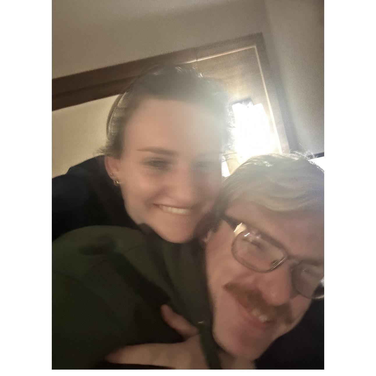 After we (my parents) put down the deposit on our wedding venue.