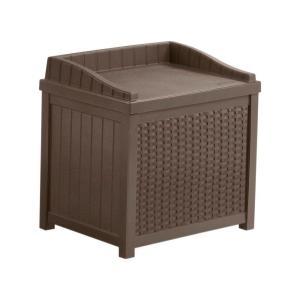 22 Gal. Java Resin Wicker Storage Seat