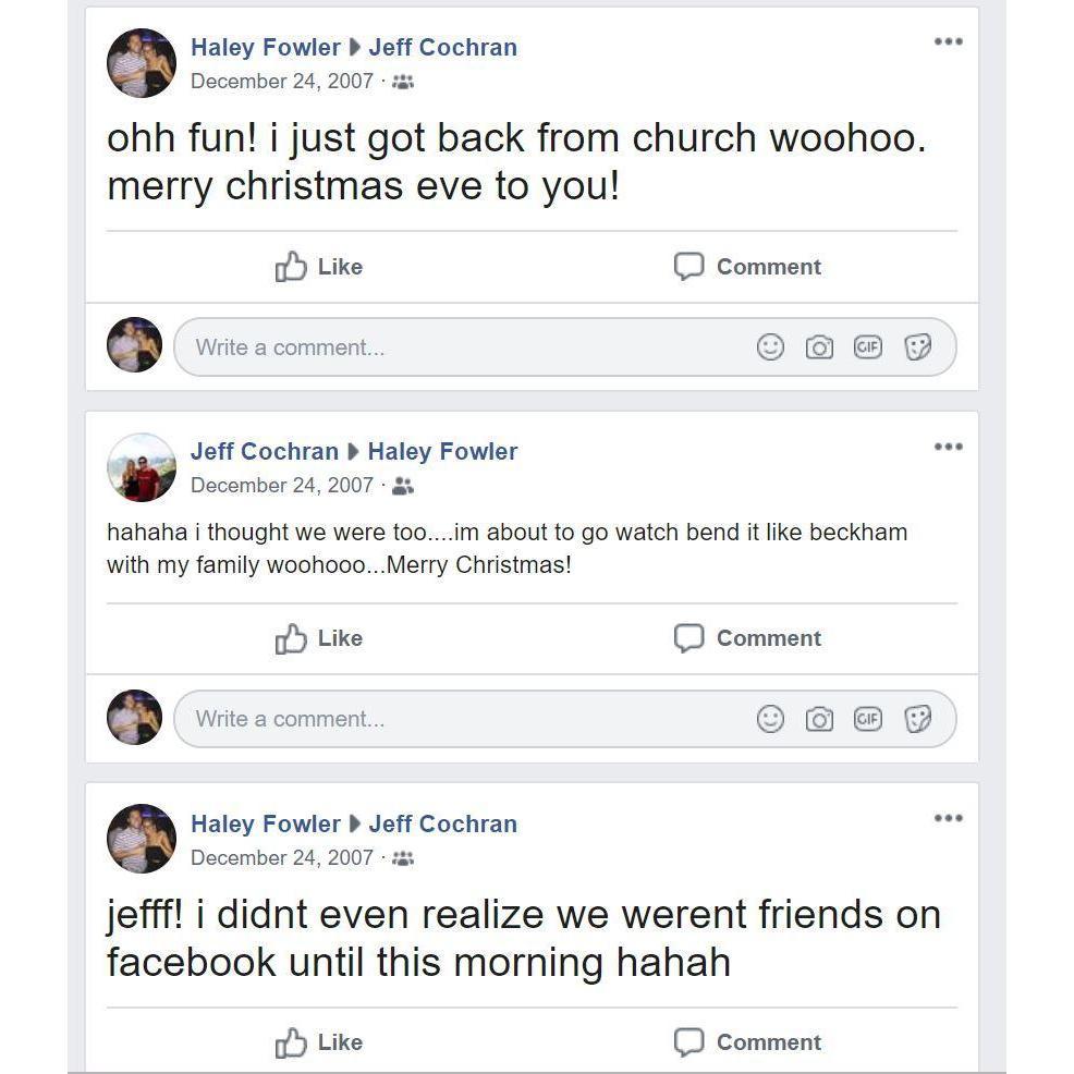 First social media interaction