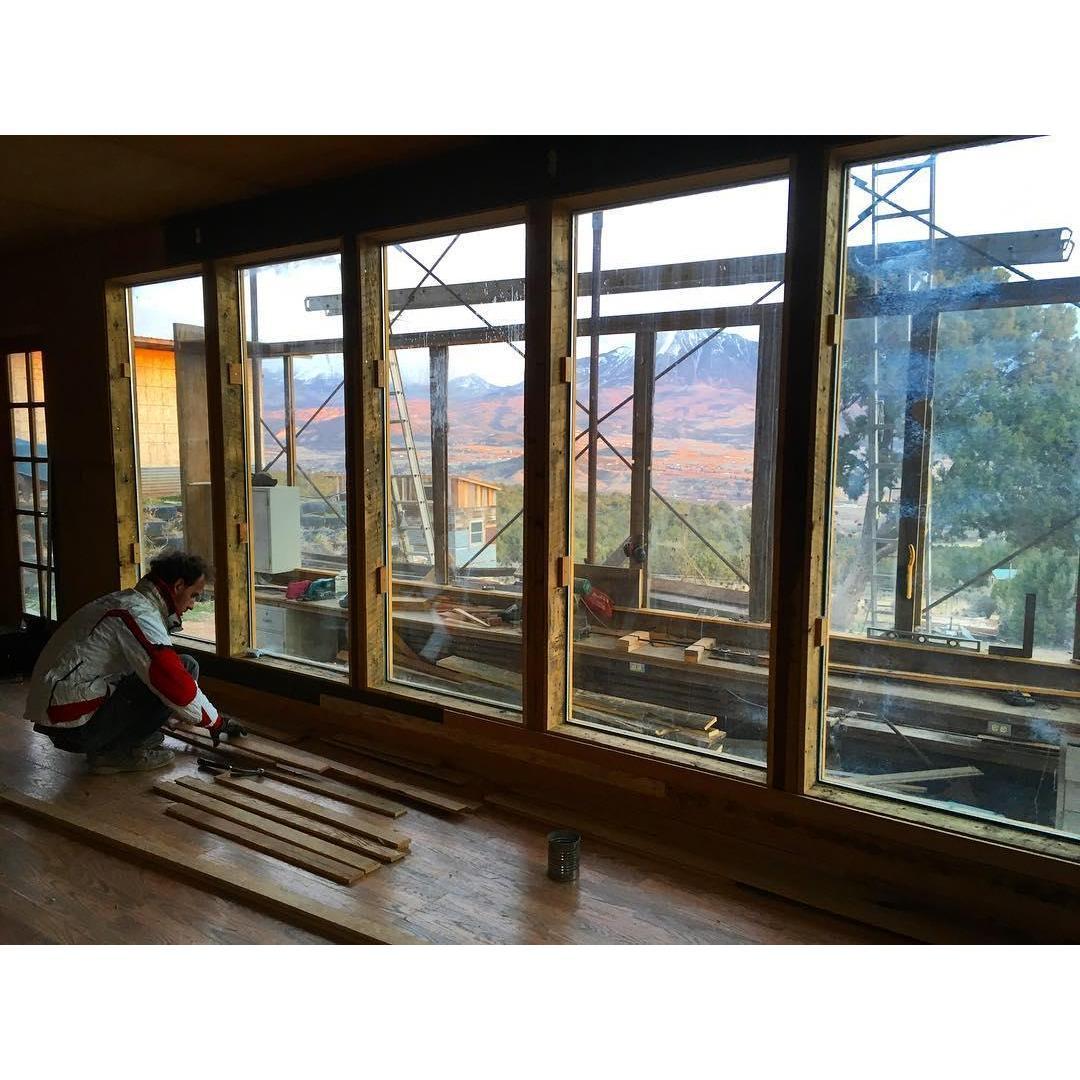 Working on our tiny house office in Paonia