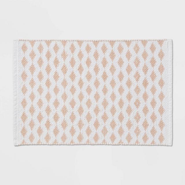 20"x32" Reversible Bath Rug Natural/White - Threshold™