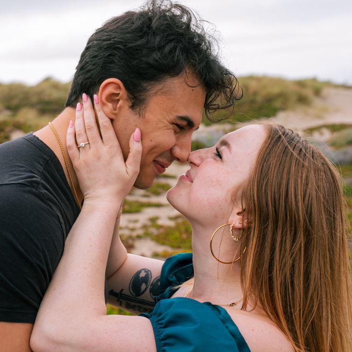 During our engagement shoot(s) we chose locations that were special to us! The beach is one of Zac's favorite places, and where we had countless group bonfires as friends.