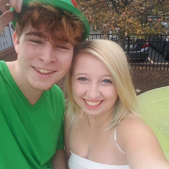 Our first Halloween together! Peter Pan & Tinkerbell.