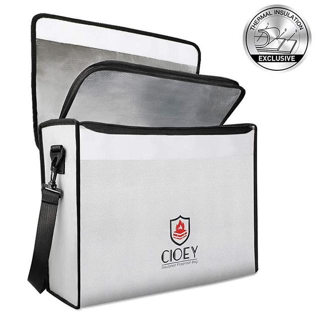 Fireproof Document Bags - Fireproof Box [Thermal Insulated] Fireproof Safety Boxes for Home Large Fireproof Bag Lockable Zipper Fireproof Safe Box Home Safes Fireproof Waterproof Fireproof Money Bag