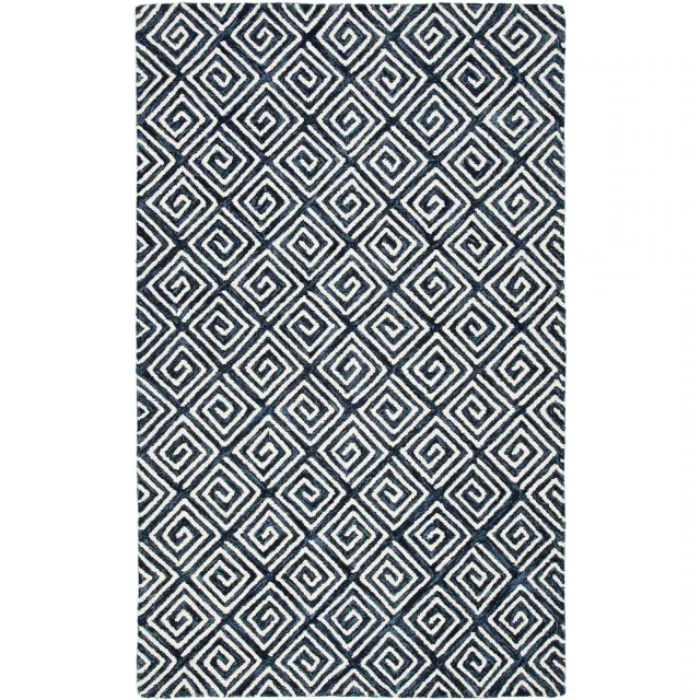 Metro MET455 Hand Tufted Area Rug - Navy/Ivory - 4'x6' - Safavieh.