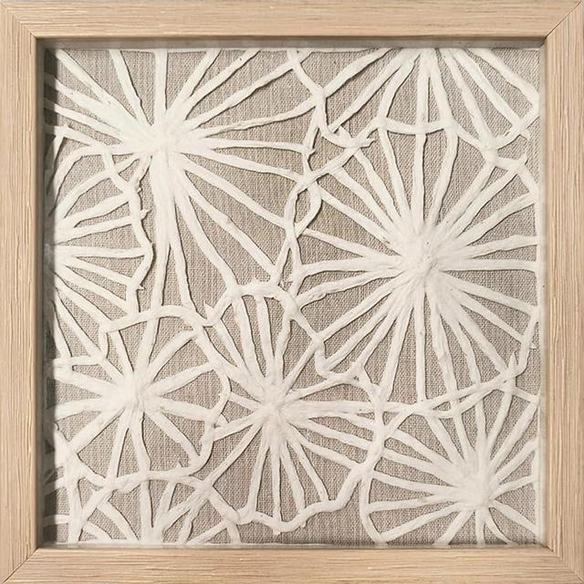 Framed Wall Art Rustic Decor Wall Hanging 10x10,Modern Abstract Aesthetic Rice Paper Handmade Paintings,Farmhouse/Bedroom/Kitchen/Office/Living Room Decor-Cobweb Line