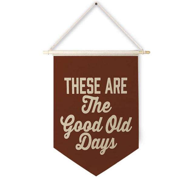 Qpenm These Are The Good Old Day Vintage Hanging Wall Canvas Banner,Inspirational Hanging Pennant Flag Prints,Positive Wall Decor Poster&Prints For Home Office Classroom,Vintage Classroom Decor