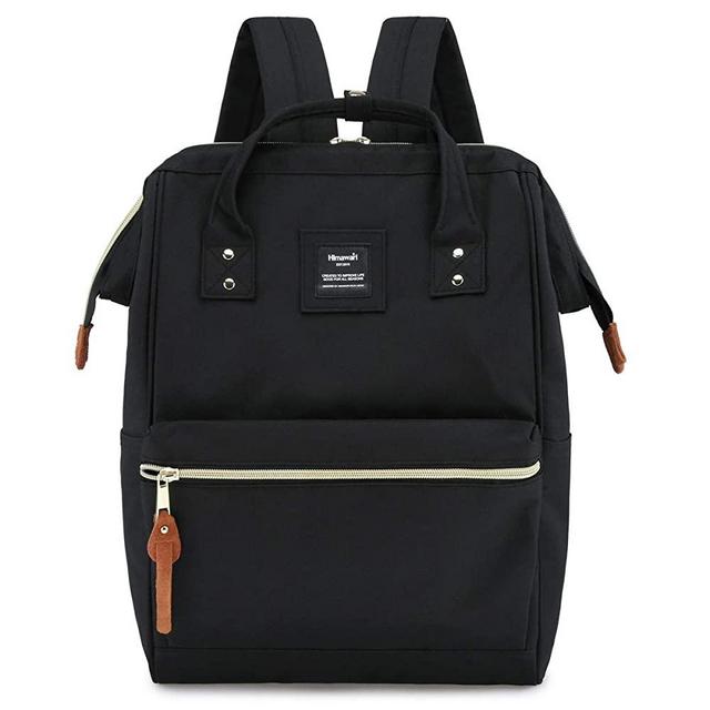 Himawari Travel School Backpack with USB Charging Port 15.6 Inch Doctor Work Bag for Women&Men College Students(H900d-L SB Black)