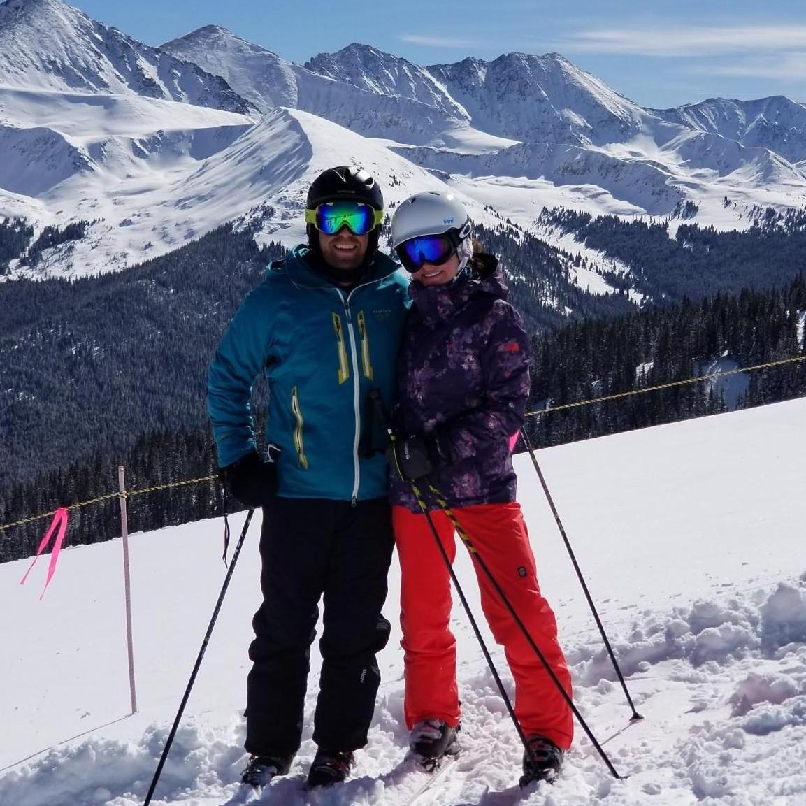 Skiing at Copper Mountain, Colorado.