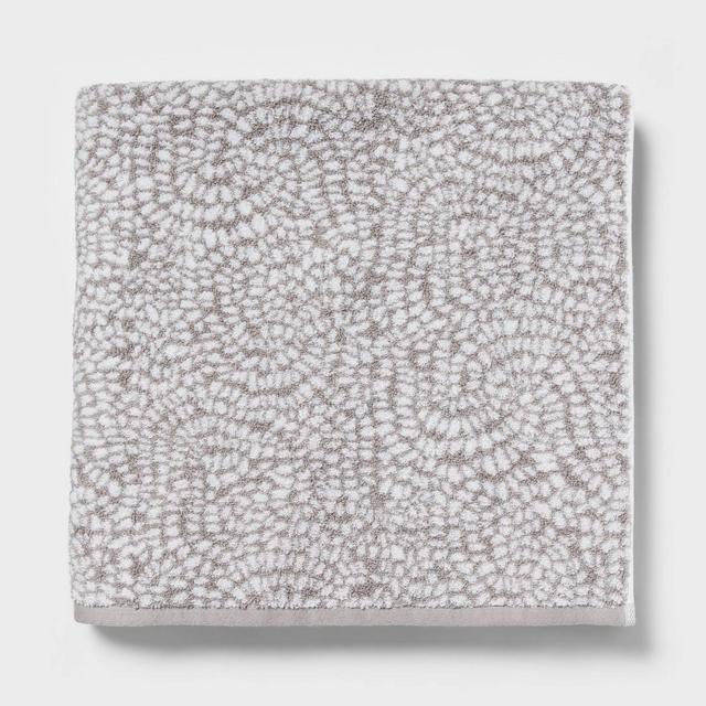 Performance Plus Oversized Bath Towel Gray Geo - Threshold™