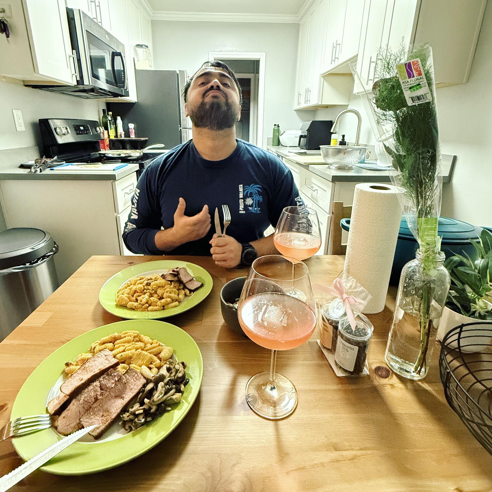 First Valentine's day dinner cooked by Chef Pandey