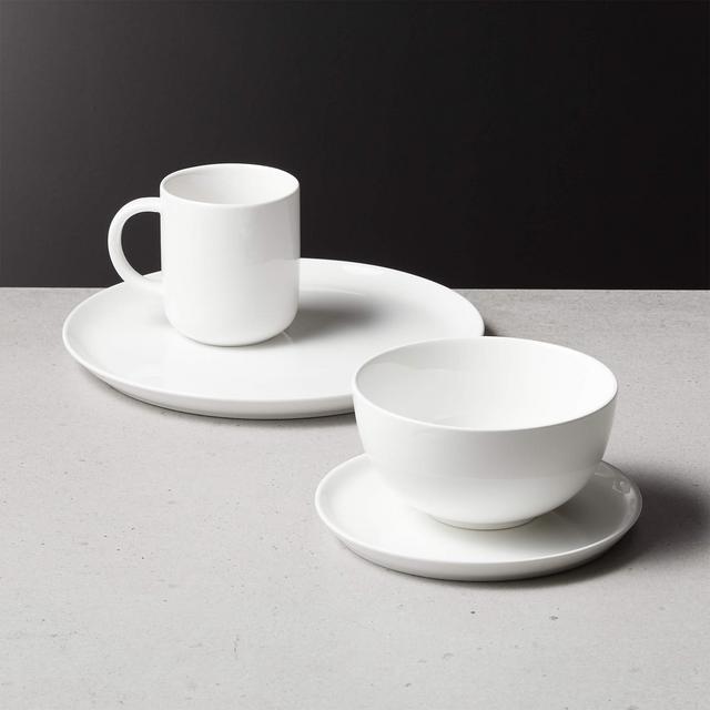 Contact 4-Piece Bone China White Place Setting