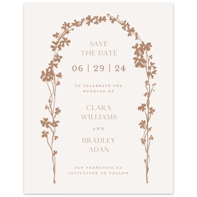 Camel, Beige Wedding Digital Save the Date - Matienzo Portrait