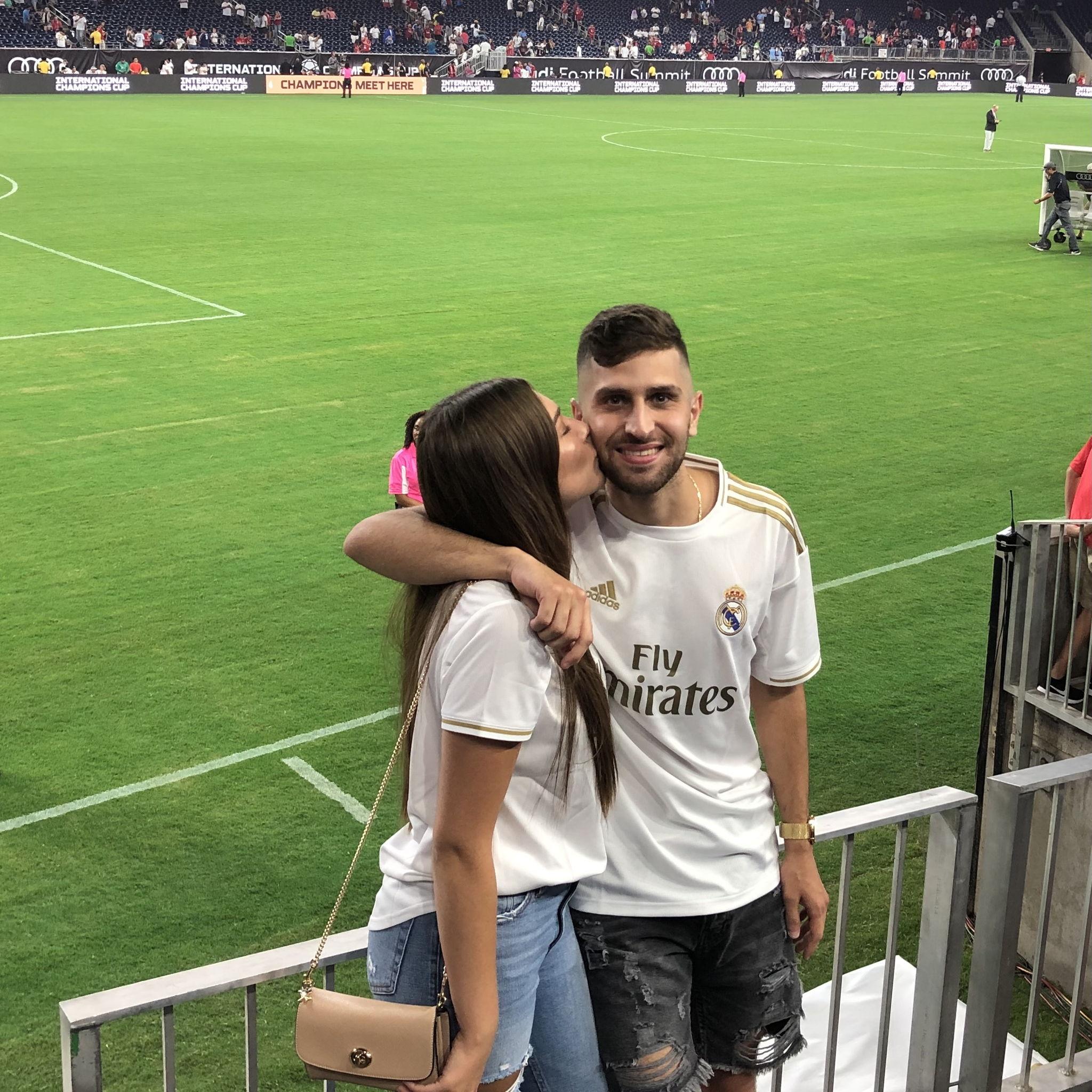 Our first Madrid game together in 2019, Hussein's first love was soccer!