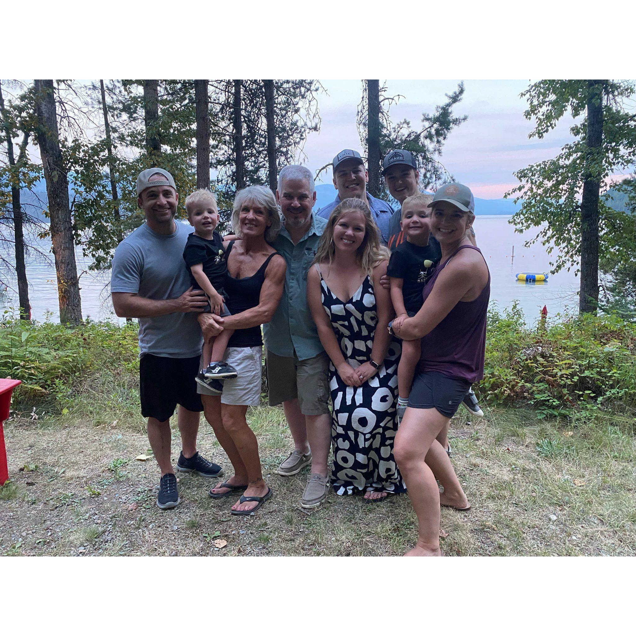 August 15, 2023 - We went up to Elkin's Resort with Jack's family and spent the whole day on the lake. Jack made his famous "Jack burgers" for dinner for everyone.