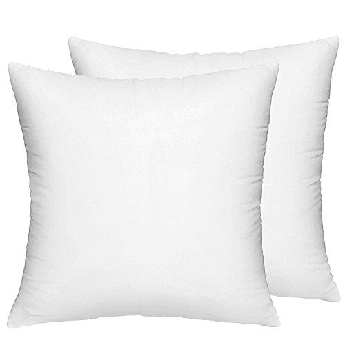 HIPPIH 2 Pack 18 x 18 Pillow Inserts, Hypoallergenic Decorative Square Pillow Form Insert