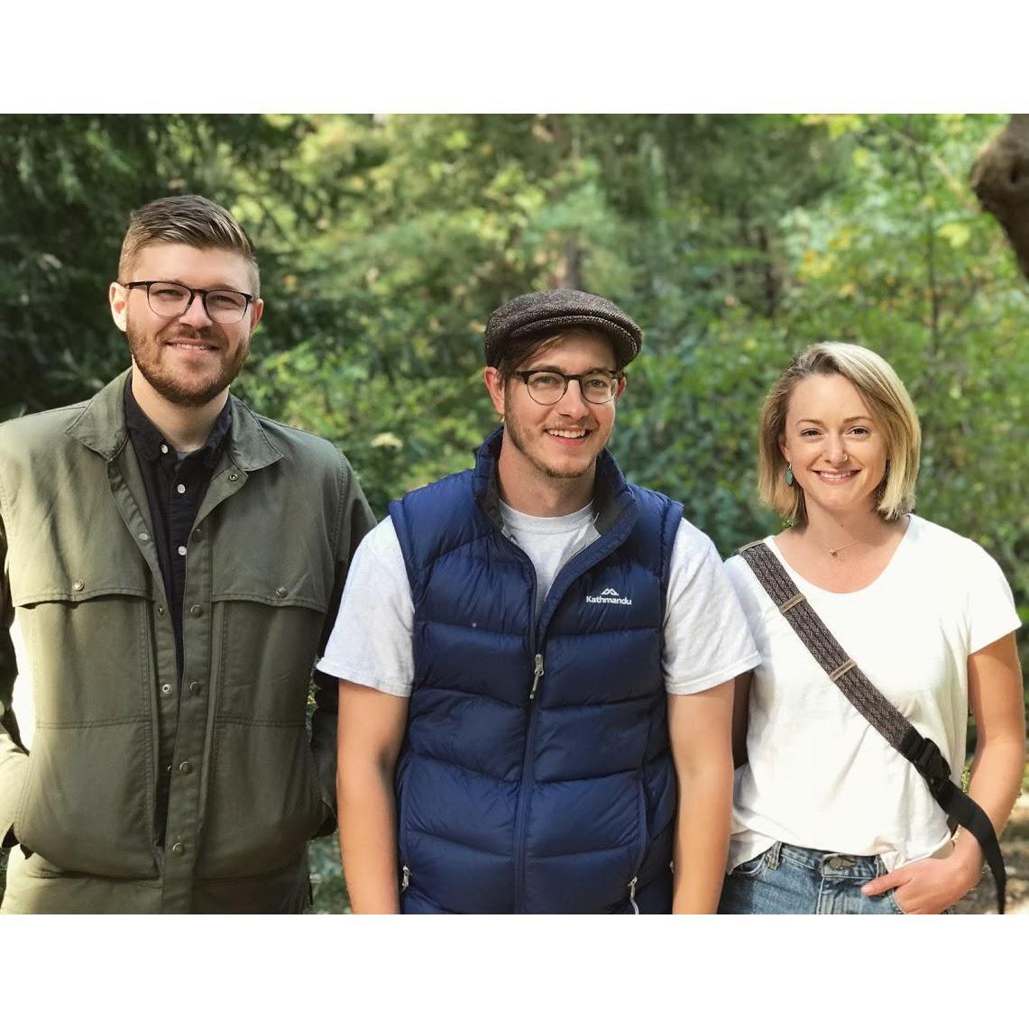 Our friend Brennan, Bryan’s brother Kevin, and Rebekah. Berkeley Botanical Gardens, California