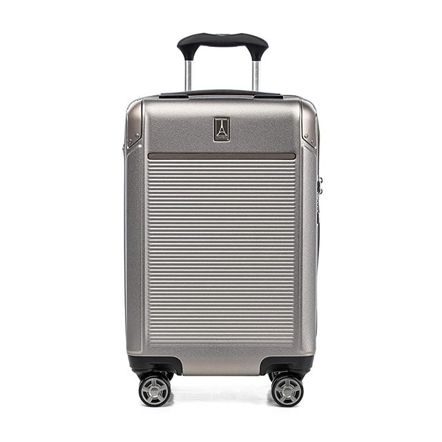 Travelpro Platinum Elite Hardside Expandable Spinner Wheel Luggage TSA Lock Hard Shell Polycarbonate Suitcase, Metallic Sand, Carry-on 21-Inch