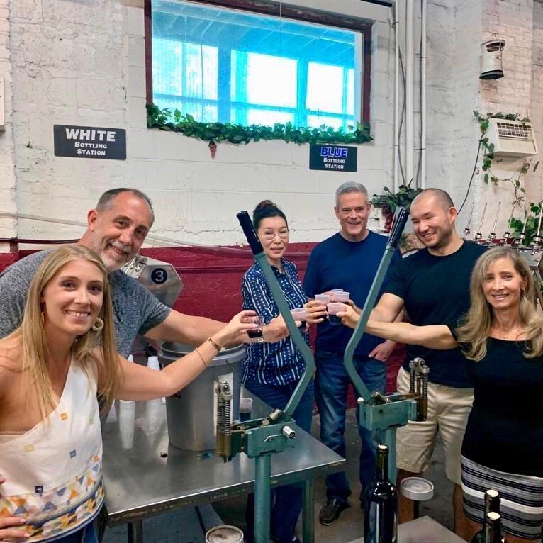 June 15, 2019: We become wine makers! The first batch was devoted to Cristina's grandfather, Maurizio, who used to make wine for the family in Brooklyn when Cristina was younger.