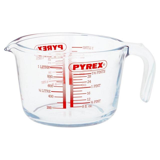 (1, Measuring Jug) - Pyrex Glass Measuring Jug, 1l