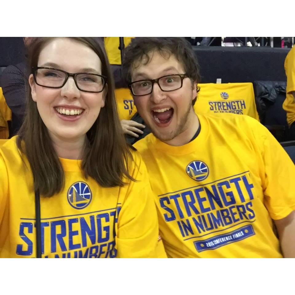 A photo from 2015 at the Warriors game