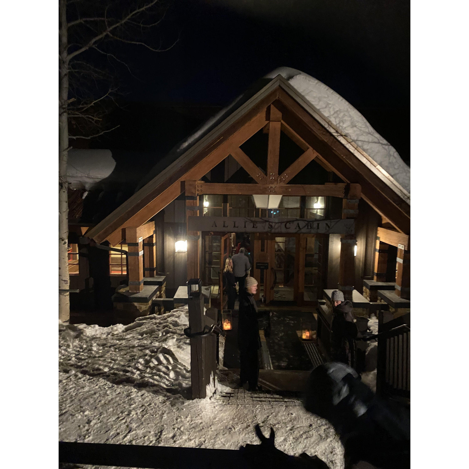 We went to this restaurant called "Allie's Cabin" which was on top of a mountain in Vail. We took a sleigh ride to get there! It was delicious, cozy, AMAZING.
