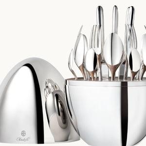 Christofle - Mood 24-Piece Silver-Plated Flatware Set with Chest