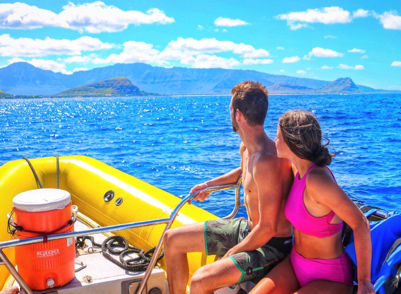 The best day, after swimming with hundreds of dolphins on Oahu • July 2019