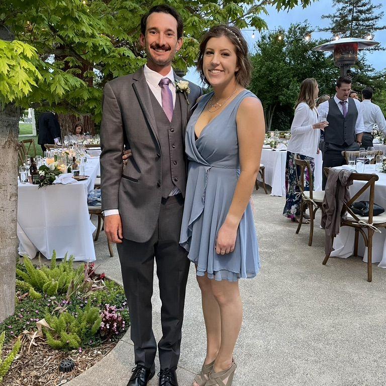 April 2021: Celebrating the marriage of Bryan, Eddie’s Best Man, and his wife, Katherine.