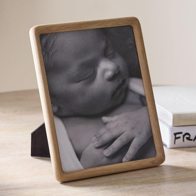 Modern Rounded Wood Tabletop Frames, Light Ash, 8x11