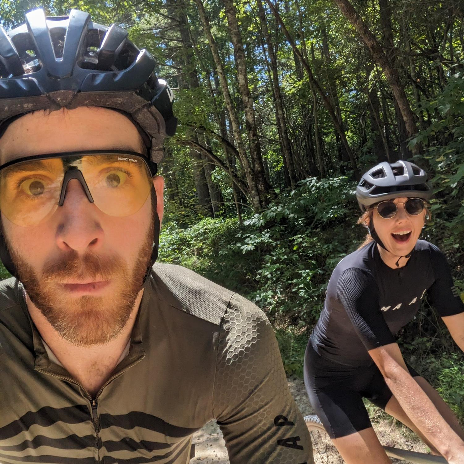 biking in western North Carolina, a classic Caity and Hughes weekend