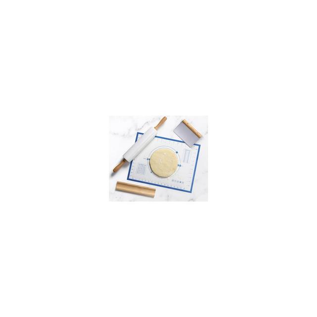 Kook Marble Rolling Pin Set, with Base, Pad and Scarper, 18