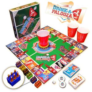 DRINK-A-PALOOZA Board Game: Combines Old-School + New School Drinking Games & Adult Games with Beer Pong, flip Cup, Kings Cup Card Game & The Best Adult Party Games