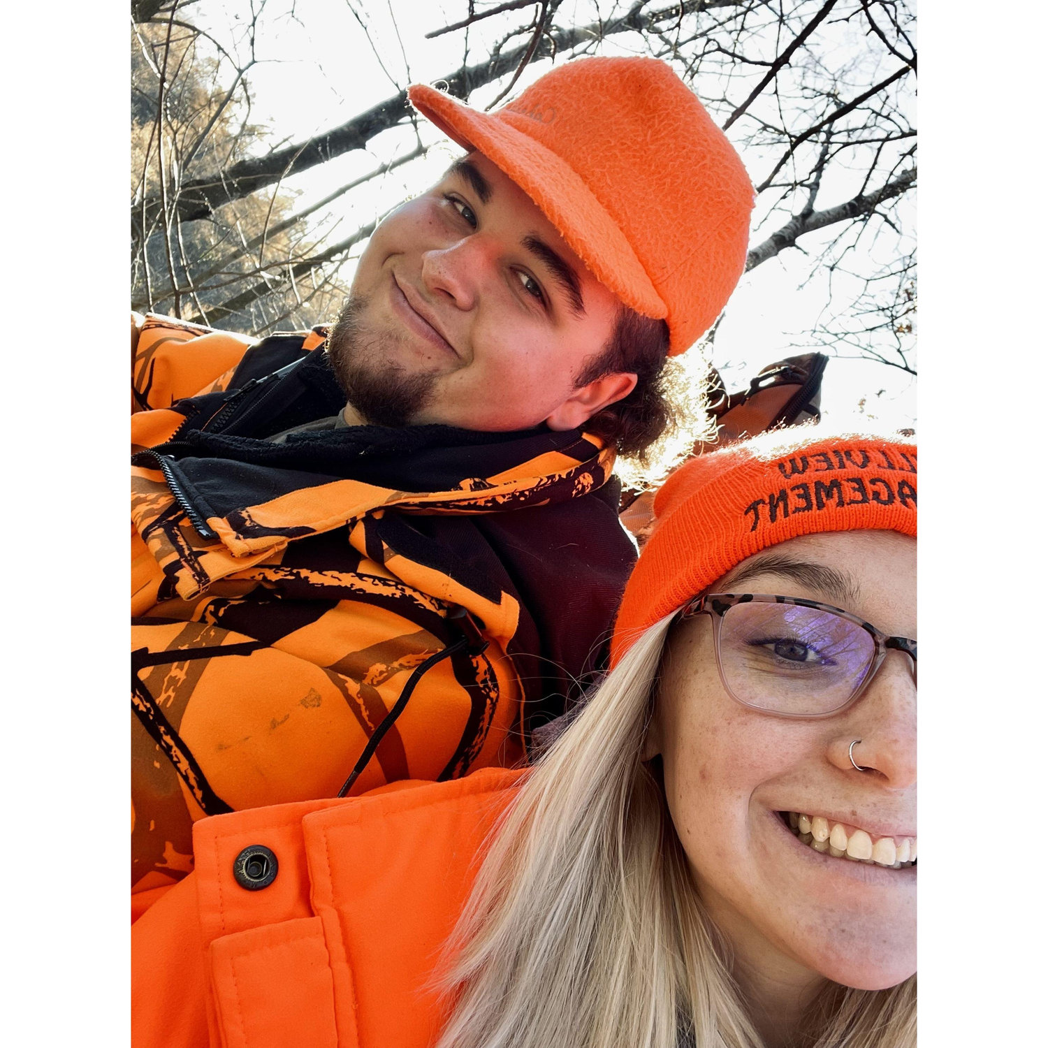 The day we "officially" started dating. November 7, 2021 after a day in the deer stand.