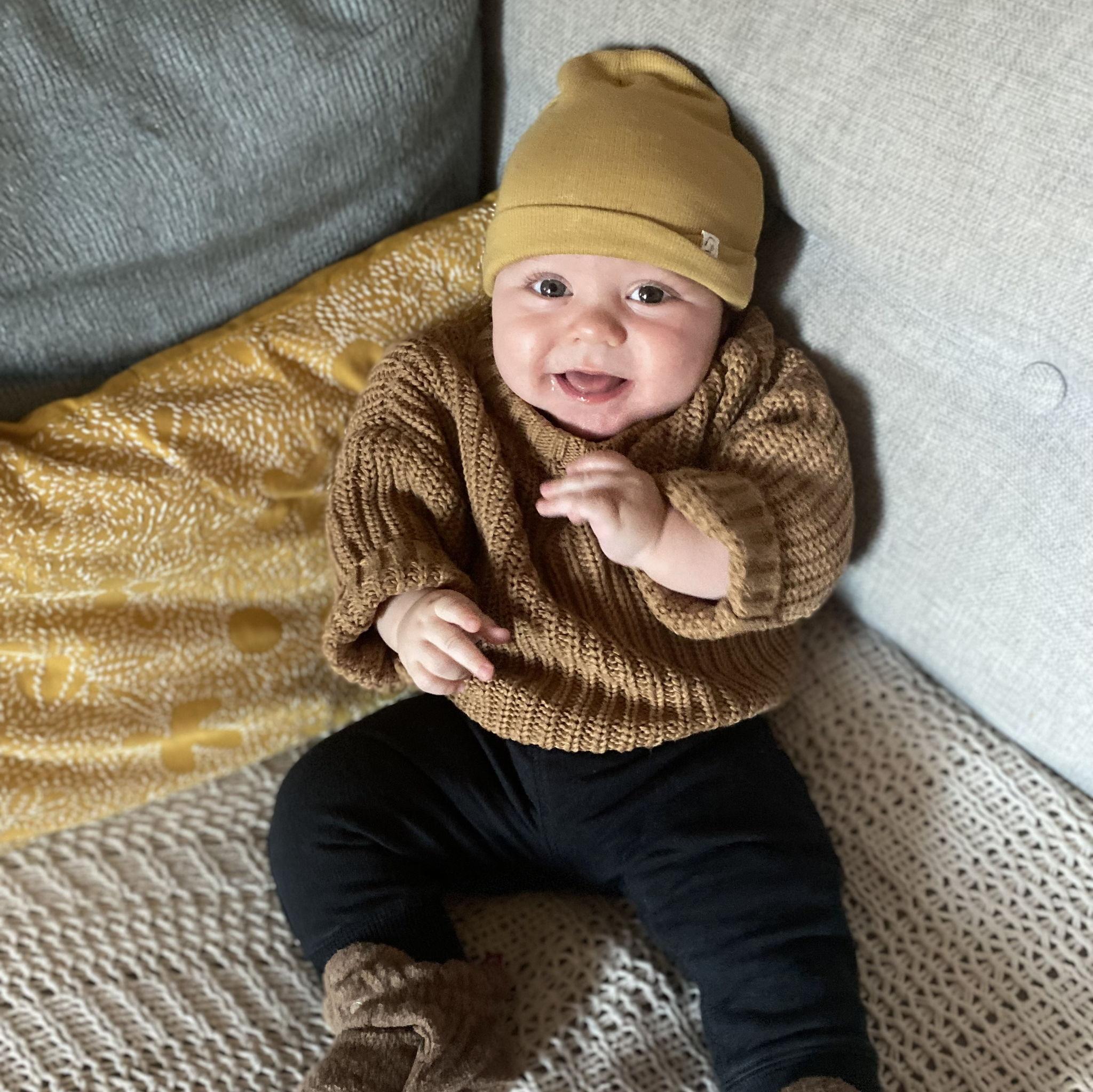 He was the cutest little dumpling, such a happy baby, and we fell deeply in love.