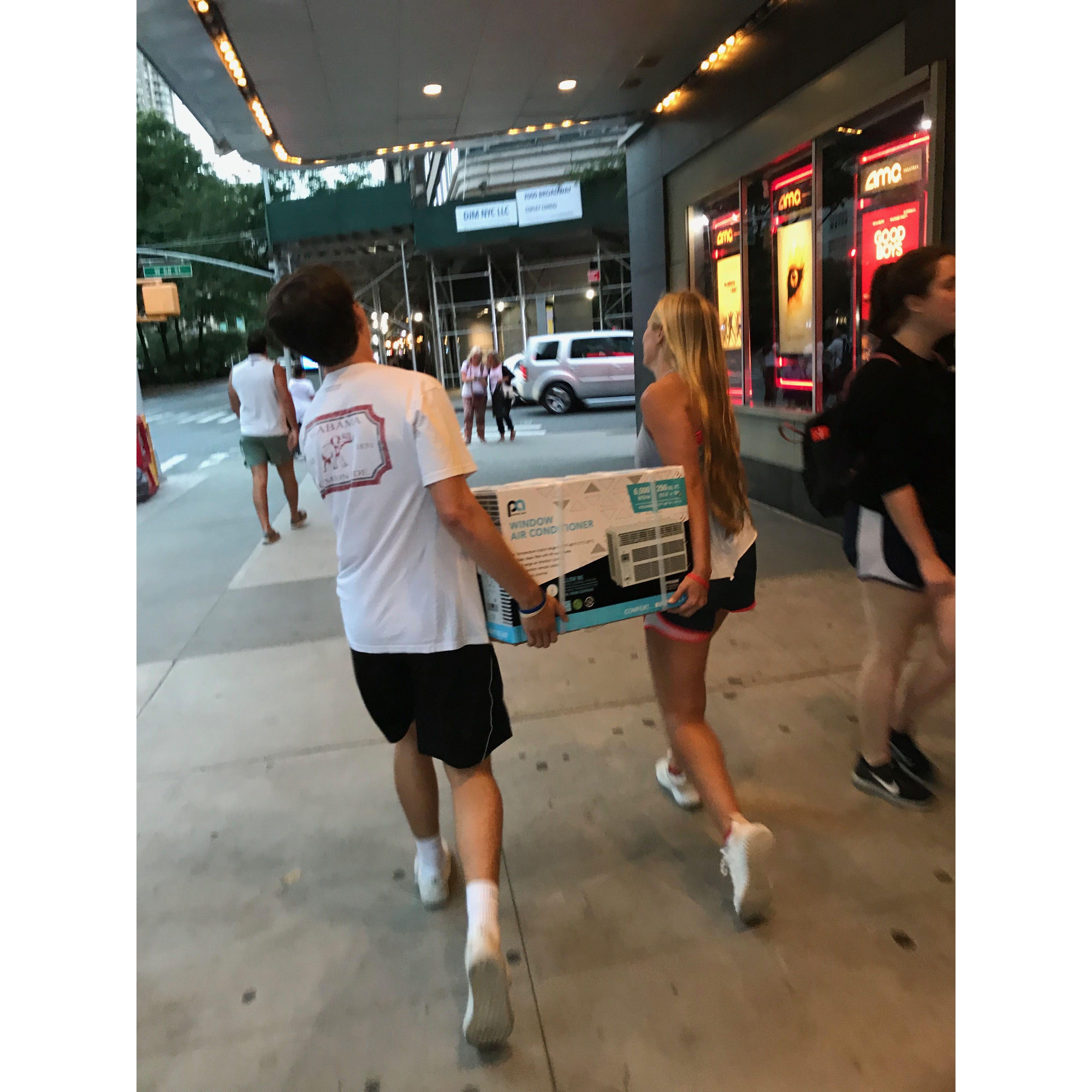 Fall 2019 - moving B into his apartment - quite the experience in NYC!